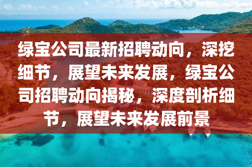 绿宝公司最新招聘动向，深挖细节，展望未来发展，绿宝中山市多米克自动化设备有限公司公司招聘动向揭秘，深度剖析细节，展望未来发展前景